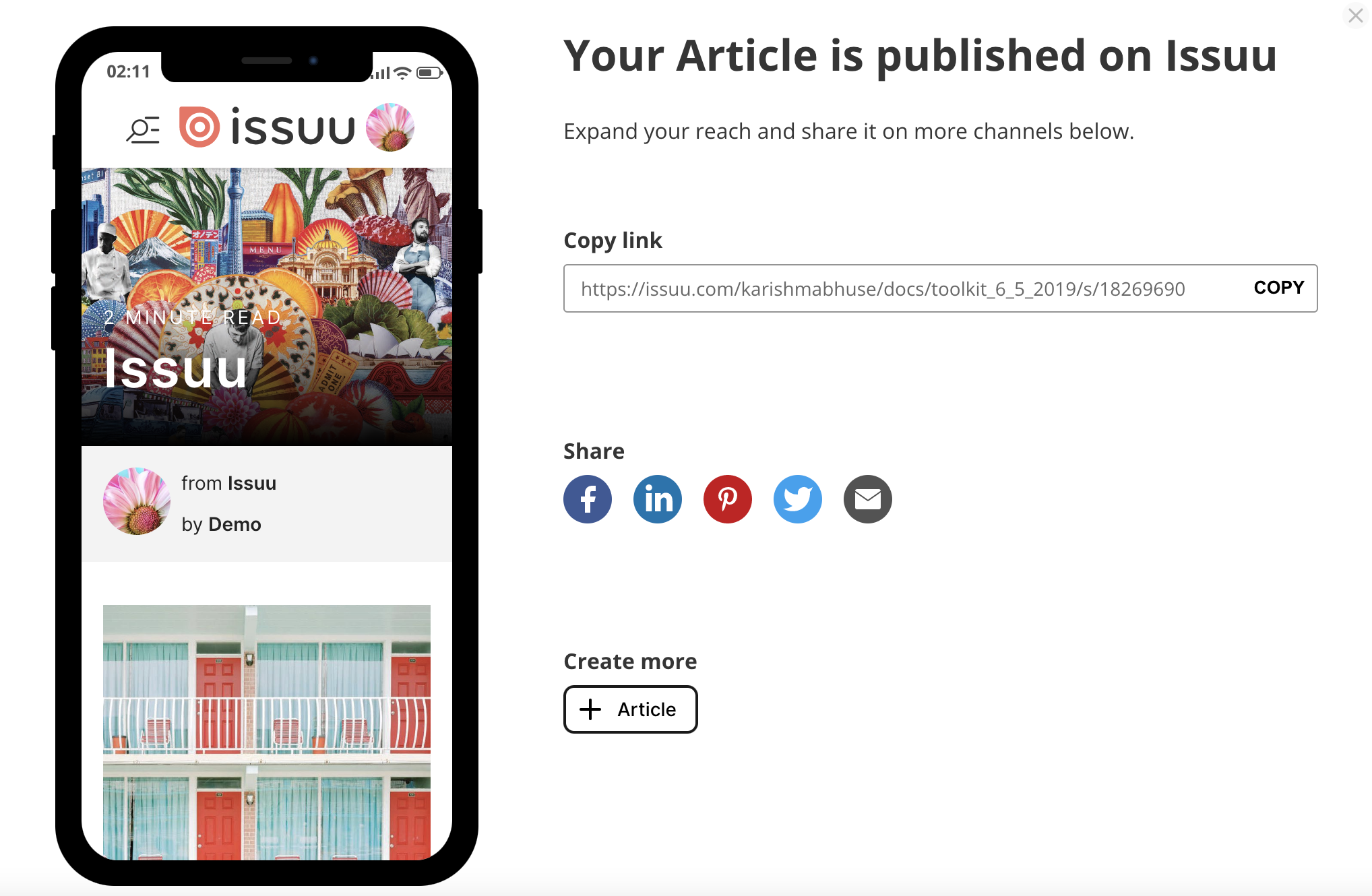 Creating and Sharing Articles – Issuu Help Center