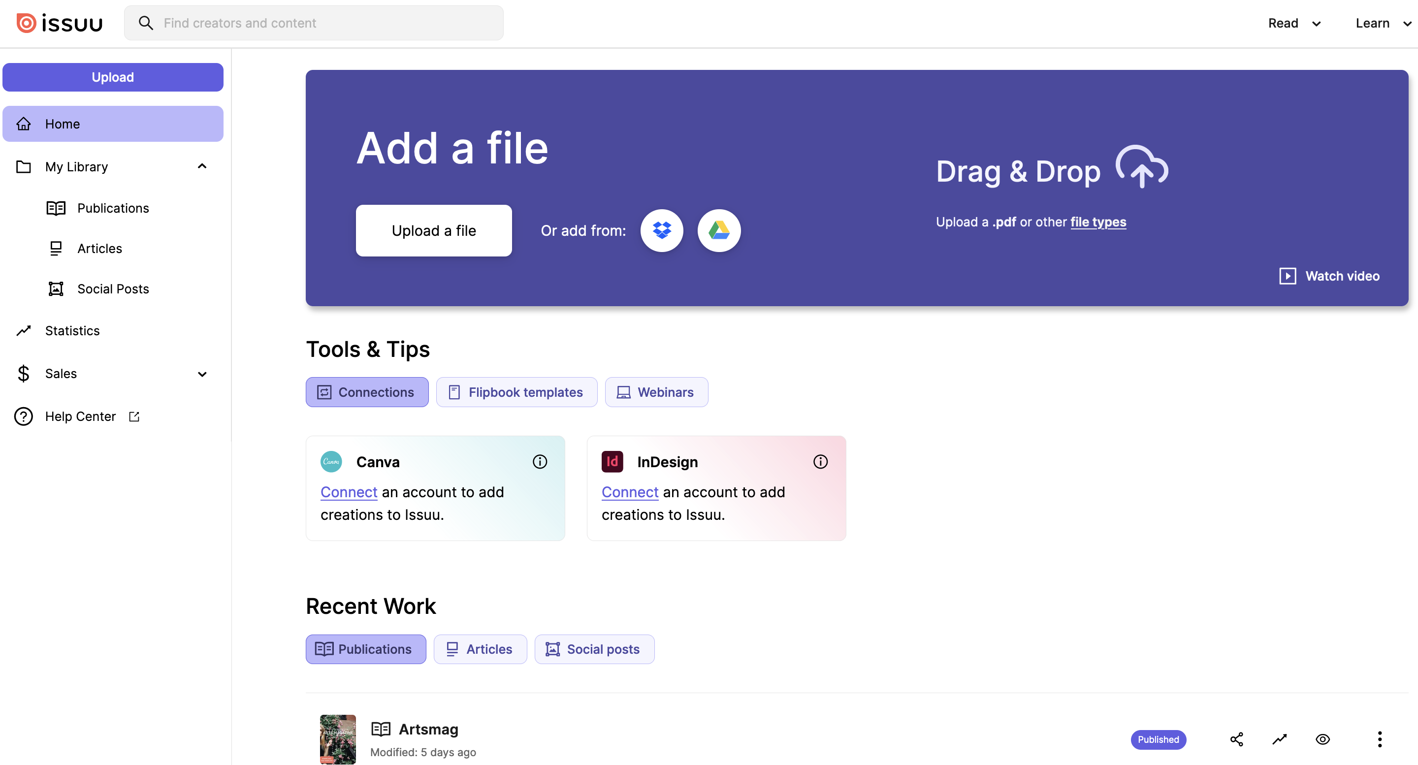 Upload & Publish Your Content – Issuu Help Center