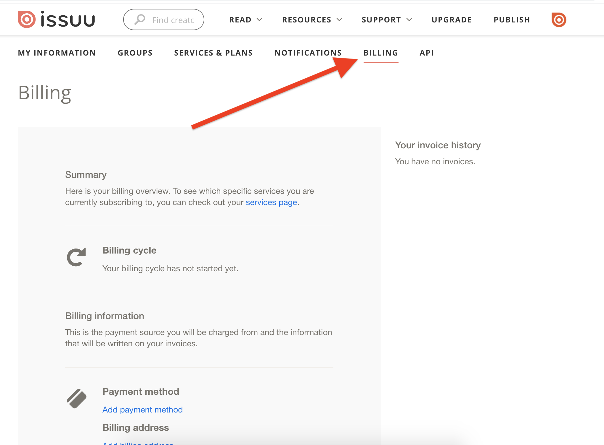 Access Update Your Billing Details Issuu Help Center